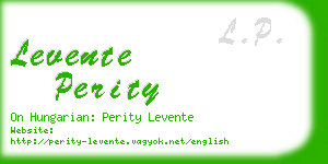 levente perity business card